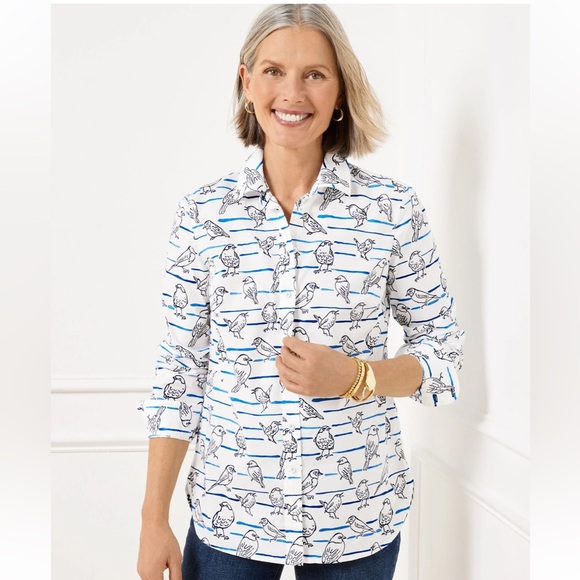 Talbots Tops - TALBOTS | Bird Button-down Shirt 🐦 M